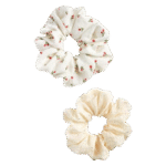 Noir & Gingham Ribbon Scrunchie Set (Pack of 2)