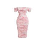 Rose Quartz Draped Bodycon Party Dress