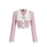 The Cher Pink Tweed Crop