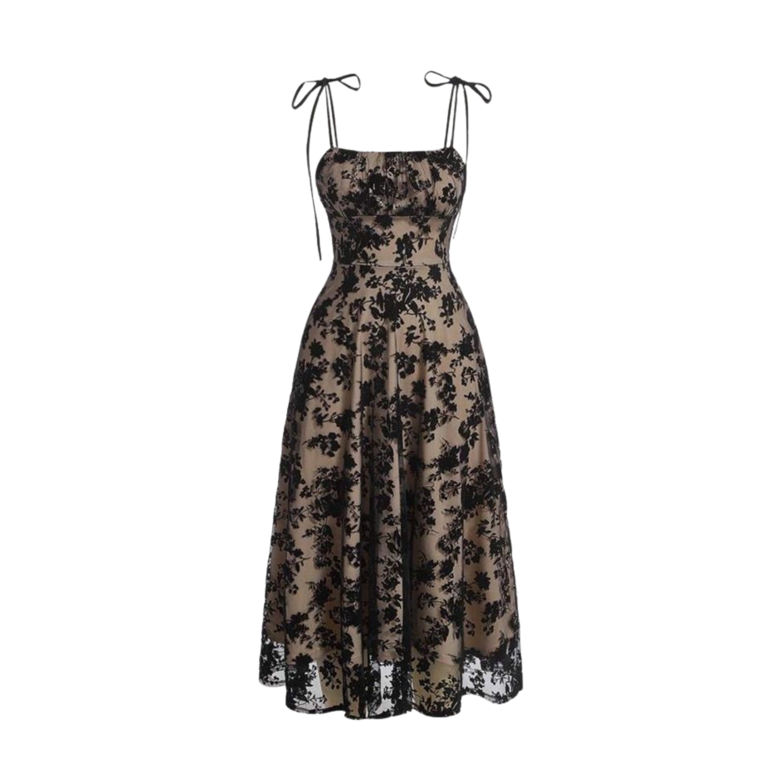 Untitled design (6) Coffee Brown Grunge Fairy A-Line Dress - Image 1