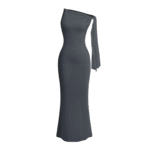 The Graphite One-Shoulder Dress